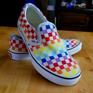 Checkered Rainbow Vans